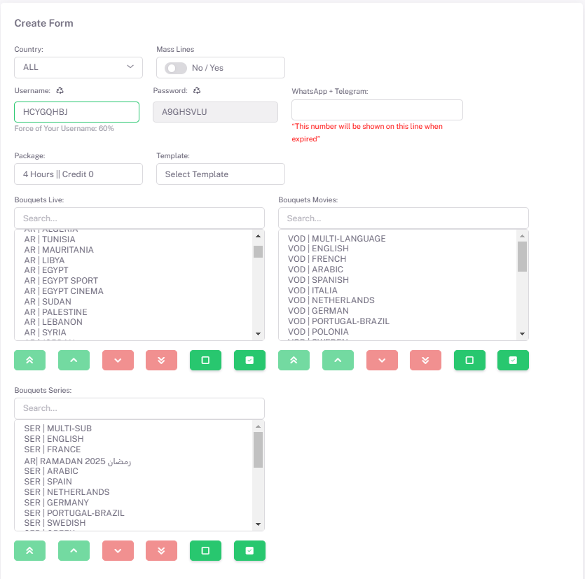 Reseller Panel Dashboard